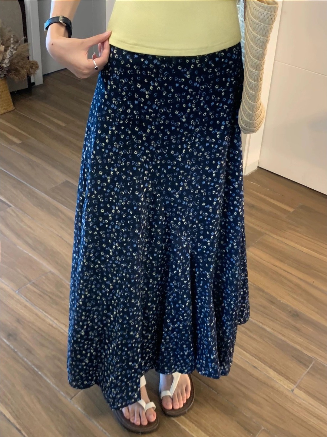 plus Size Floral Print A-Line  - Midi Skirt Floral recension och pris