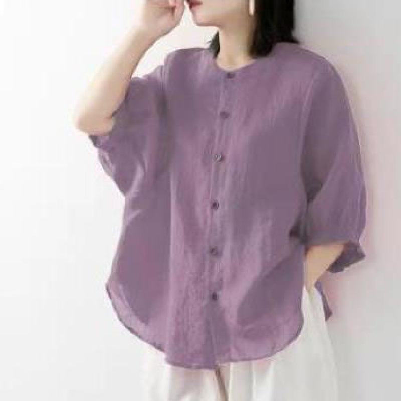 Cotton and linen shirt women's - Blouse Off Shoulder recension och pris