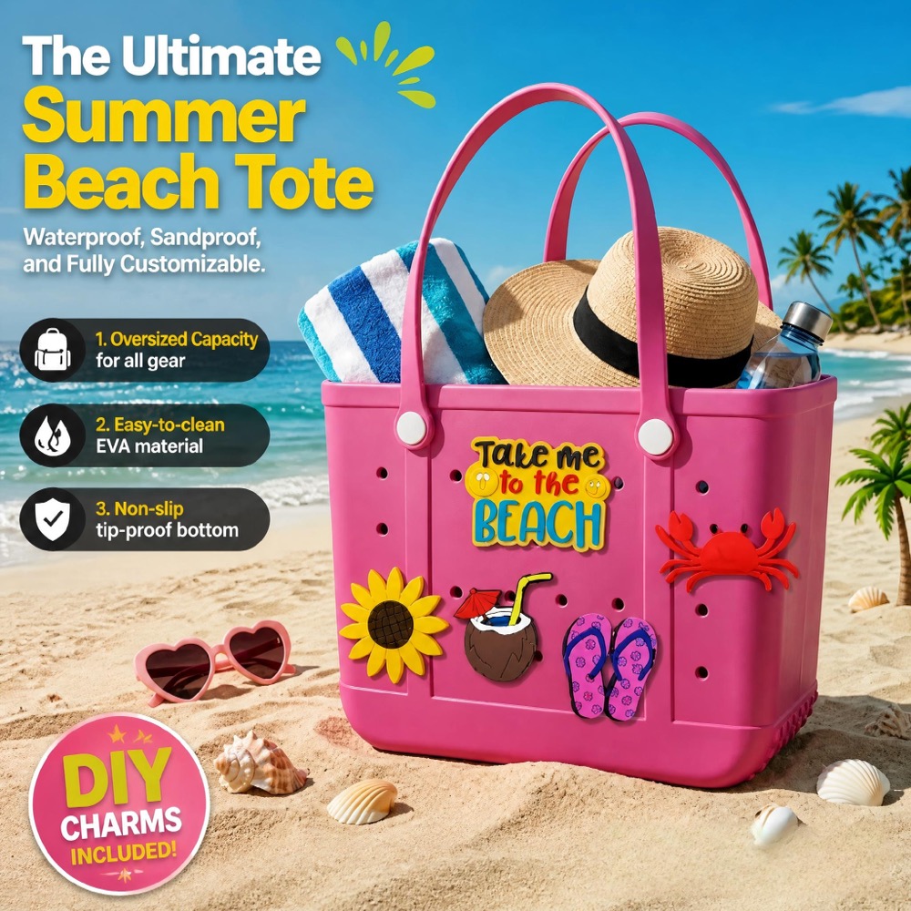 Womens Large EVA Beach Handbag - Tote Bag Beach recension och pris