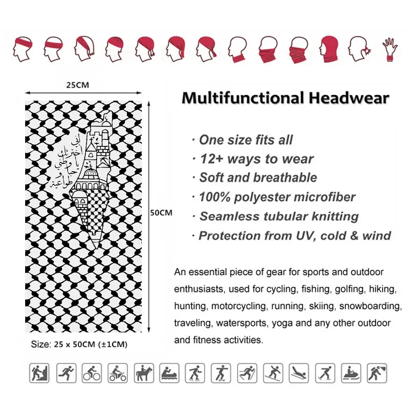 Arabic Calligraphy Bandana Fol - Headband Summer Knit recension och pris